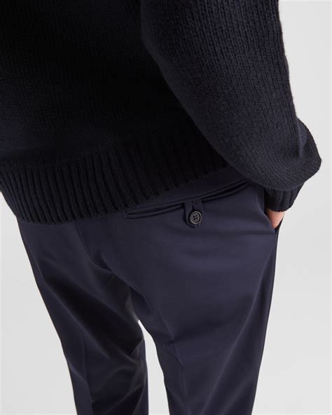 Navy Techno Stretch Pants .